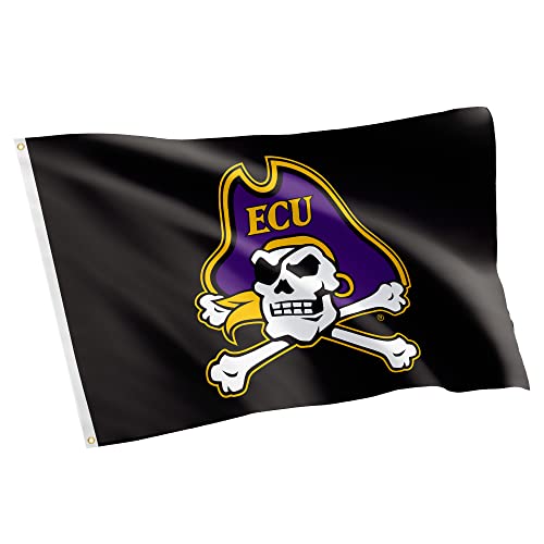 Desert Cactus East Carolina University ECU Flag - 3 x 5 Feet Pirates Banner, Indoor/Outdoor Durable Fabric, 100% Polyester Design (Style A)
