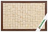  Bacheca in sughero – Bacheca XL in sughero nuovo tappo di sughero / tappo di vino con cornice (scuro) – 90 x 60 cm – 100% sughero naturale – Elegante ed elegante – Accessorio per cucina e soggiorno