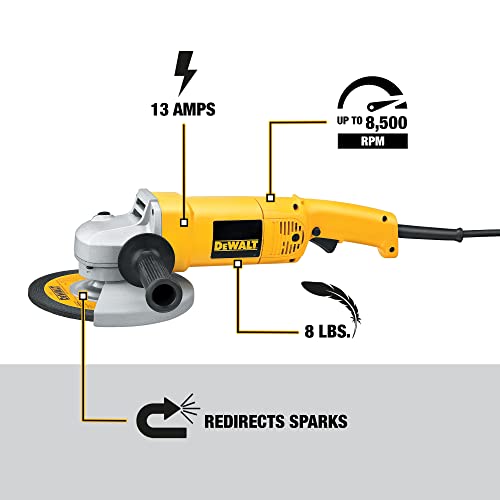 DEWALT Angle Grinder Tool Kit with Bag and Cutting Wheels, 7-Inch, 13-Amp (DW840K), full size by DEWALT - Image 3