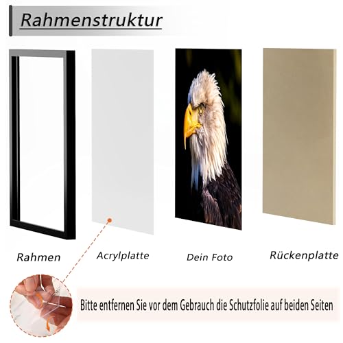 Tinkeps Bilderrahmen A2 Schwarz 3er Pack, MDF – Ansicht 3