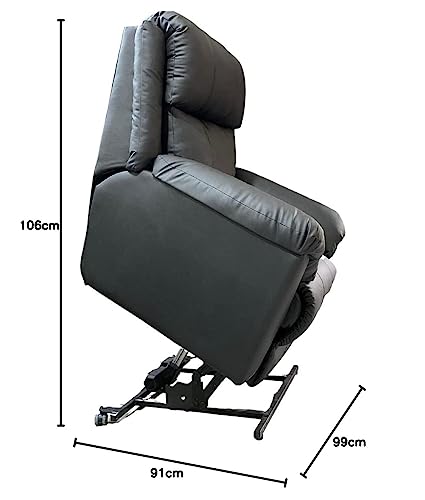 Image of Black 1-Seater Electric Recliner Durability. 2-Year Warranty. Elevate Your Home Relaxation