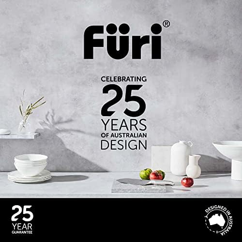 Furi Pro Magnetic Wall Rack 36cm, Extra Strong Magnet secures Knives Safely, Protective Black Silicon Coating, Scratch Resistant, Easy to Clean and Easy to Install, 25-Year Guarantee
