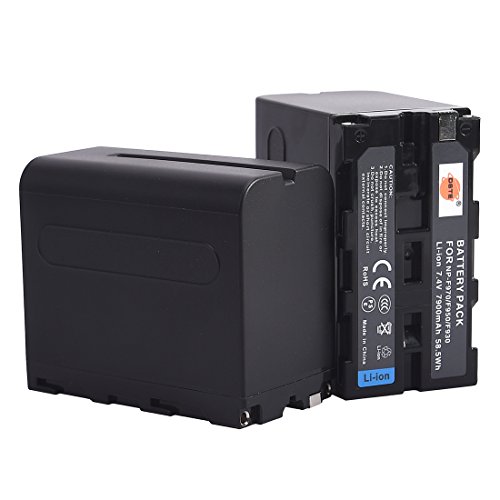 DSTE 2PCS NP-F970 NP-F950 Battery Compatible Sony DCM-M1 MVC-CD1000 HDR-FX1 DCR-VX2100E DSR-PD190P NEX-FS700RH HXR-NX3 Camera as NP-F930 NP-F950 NP-F960 by DSTE - Used condition - US$29.48