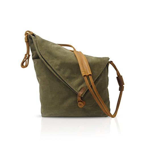 Bolso de hombro retro FANDARE de lona transpirable para viajes urbanos y camping al aire libre