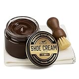 Eagle Shoe Cream Polish Kit Dark Brown – 3 Piece Boot & Shoe Care Set with Carnauba Wax Cream, Applicator Brush & Shining Cloth | Protect, Restore & Condition Leather Shoes & Boots