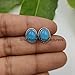 Natural Aqua Chalcedony Gemstone Studs Earrings for Women 925 Sterling Silver Hypoallergenic Handmade Earrings Bohemian Jewelry Anniversary Gift for Her
