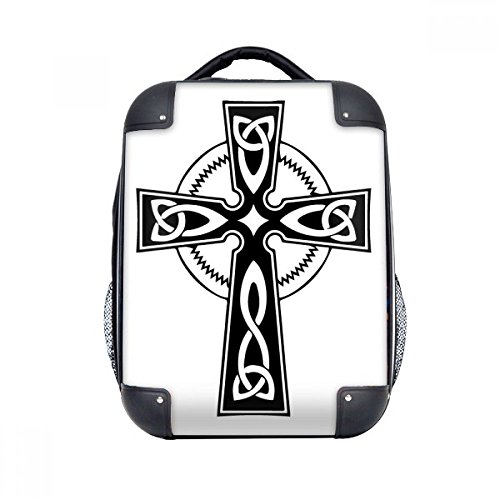 Sac à dos de transport rigide croix chrétienne 15 pouces cadeau enfant