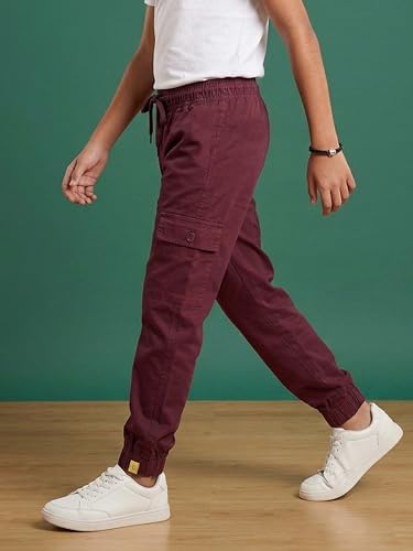 Image of KiddoPanti Boys 100% Twill Cotton Cargo Jogger Pants