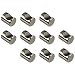 Produktbild Gedotec Möbelknopf Edelstahl Möbelgriff Küchen-Schrank - LINA | Edelstahl-Knopf rund | Knauf Vollmaterial MASSIV | Schrankknopf Ø 21 x H 25 mm | 10 Stück - Türknopf rostfrei inkl. Befestigungsmaterial
