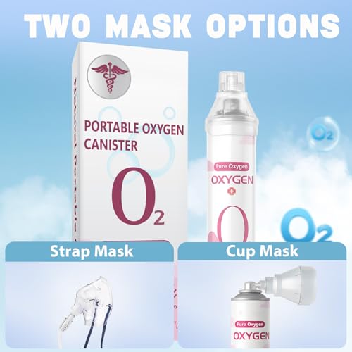 Portable Oxygen Canister with Mask & Tube – Lightweight, Easy to Use, Travel-Friendly Support for Outdoors, Sports, and Daily Refresh