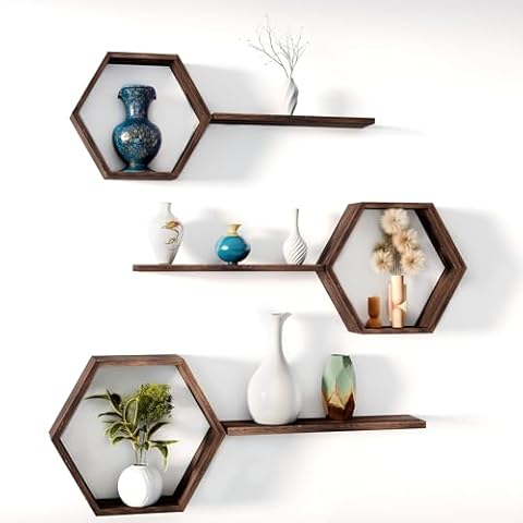 Decovate Hexagon Floating Shelves Set Cover