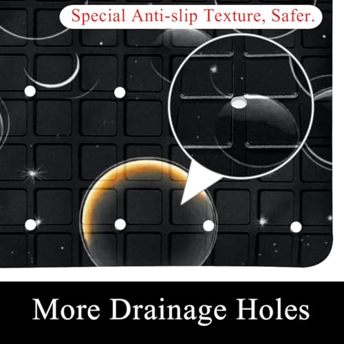 Tapis de bain antidérapant extra long space galaxy en PVC - 3