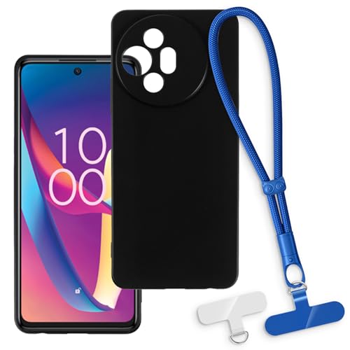OAGELIM 2-in-1�ی�P�[�X�ƃ��X�g�X�g���b�v TCL 50 XL Nxtpaper 5G �Ƃ̌݊������� ���O���\�ȃ��j���[�h�t���d�b�J�o�[�A����~�ߕ����h�~�O���b�v�n���h�� (�u���b�N + �u���[)
