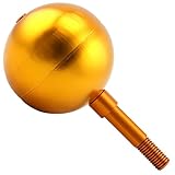BYB Gold Anodized Aluminum Flagpole Ball Ornament, 3-Inch, Suitable for US Flag