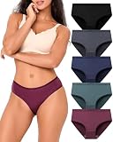 BAMBOO COOL Womens Underwear Mesh Breathable Moisture-Wicking Briefs, Soft & Lightweight Ladies Panties, 5-Pack