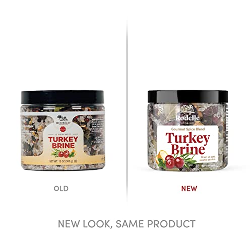 Rodelle Gourmet Turkey Brine, 13 Oz Jar, Good For One Turkey, Premium Ingredients To Lock In Moisture | Turkey, Pork, Chicken, Fish #TOP3