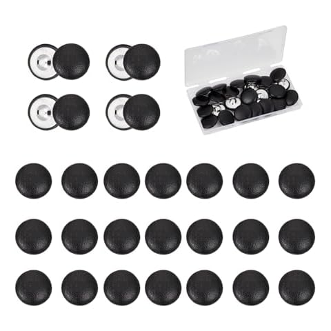 NICENEEDED 25 PCS Luxurious Leather Sewing Buttons Cover
