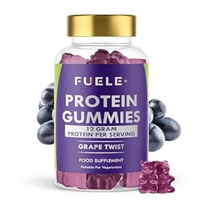 Whey Protein Gummies – Grape Twist Flavour, 12g High Protein per Serving – Protein Powder Alternative, Vegetarian, Convenient Whey Protein Supplement (60, Grape Twist)