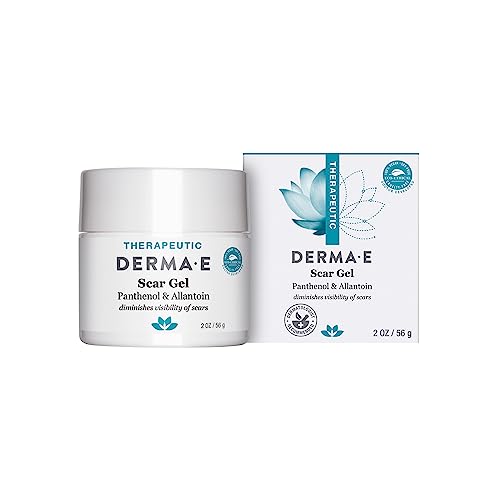 DERMA-E Scar Gel – Scar Treatment for Face – Hydrating Scar Remover Gel for Acne Scars, Burns & Stretch Marks, Panthenol & Allantoin Scar Gel, 2 oz