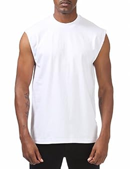 Pro Club Men's Heavyweight Sleeveless Muscle T-Shirt, Snow White, Small