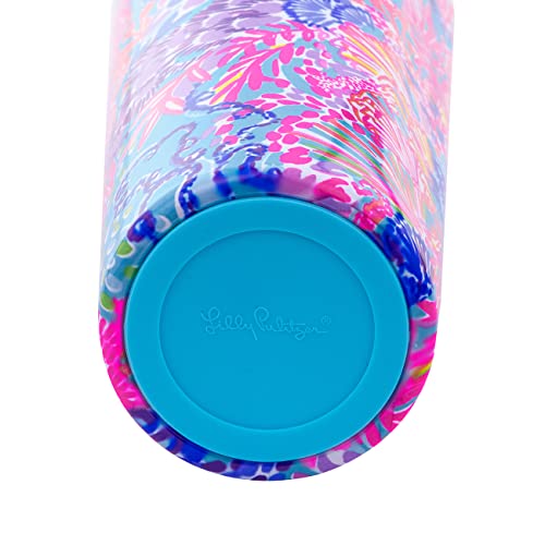Lilly Pulitzer Stainless Steel Water Bottle, 18 Oz Metal Water Bottle, Double Wall Insulated Tumbler With Lid, Splendor In The Sand L #TOP1