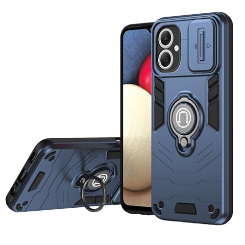 ZUBEE Carcasa de telefono Funda Compatible con Samsung Galaxy A06 5G con Soporte y Tapa Deslizante Compatible with cámara, Resistente y Protectora de Grado Militar. Funda Trasera para Smartphone(BLU)