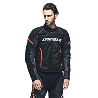 Dainese - Air Frame 3 Tex Jacket, Sommer-Motorradjacke mit herausnehmbarem, winddichtem Innenfutter, Mann, Schwarz/Schwarz/Rot-Fluo, 52 – Ansicht 2