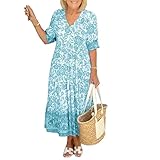 V-neck design:The Sunailing V-Neck Floral Dress is designed to add a touch of sophistication and elegance.