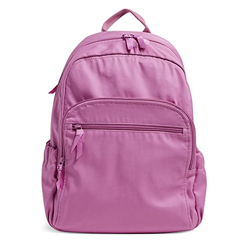 Image of Vera Bradley Women's Campus Backpack, Cotton, Rich Orchid - Recycled Cotton, One Size