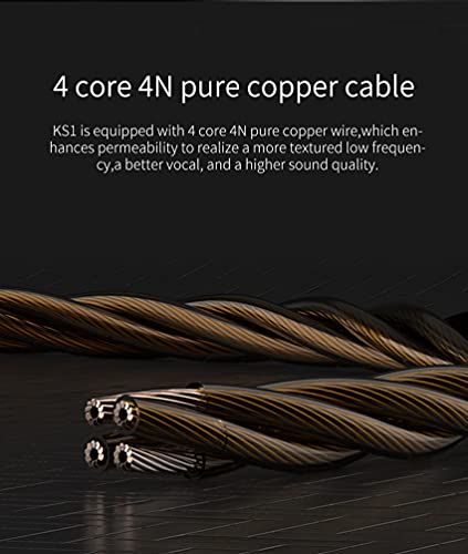 KBEAR-KS1-Wired-Earbuds-Earphones-1DD-Deep-Bass-Earbuds-Noise-Cancelling-in-Ear-Earbuds-with-Microphone-Ear-Hooks-for-Laptop-Android-Phone-Computer-Workouts-Running