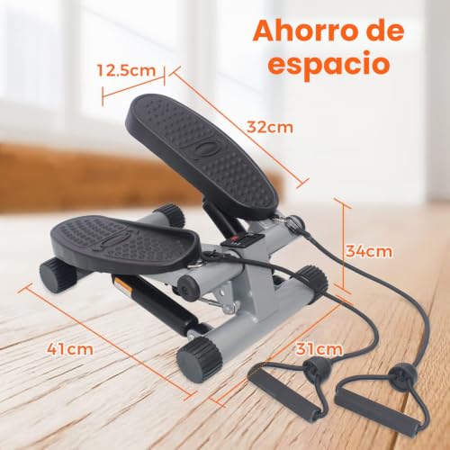 Miniatura 7 de Niceday Mini Paso A Paso Con Bandas De Resistencia, Paso Arriba-Abajo, Máquina Escaladora, Ejercicio De Entrenamiento En Casa, Brazos De Piernas Y Entrenamiento De Cuerpo Completo