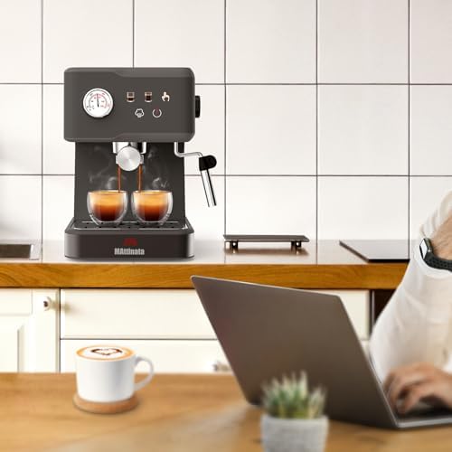 MAttinata Espresso Machine 20 Bar, Espresso Coffee Maker with Professional Milk Frother Steam Wand for Cappuccino & Latte, 60oz Removable Water Tank for Home,Stainless Steel - 4