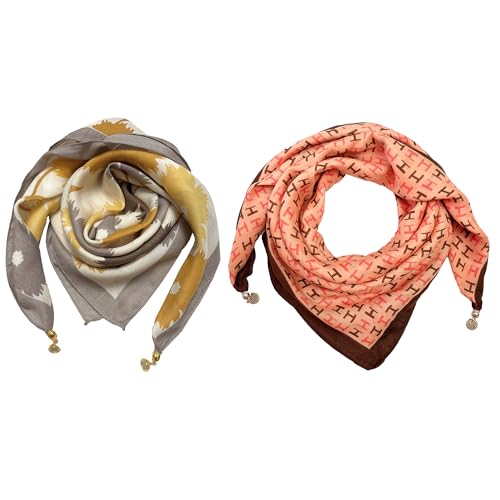 Women Magnetic Scarf Winter 2 Scarves Fashion Clasps Stylish and Versatile Warm and Cozy Neck Scarf 27.5 * 27.5 Inches