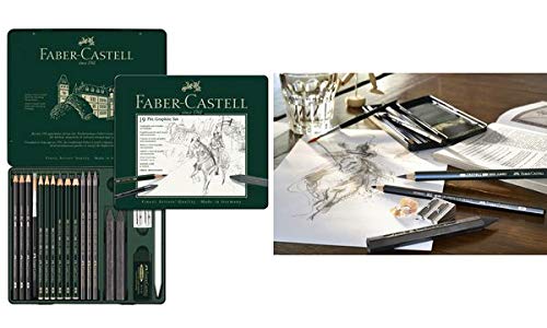 FABER-CASTELL PITT GRAPHITE - Estuche de 19 piezas