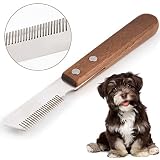 onebarleycorn Trimmmesser für Hunde, Trimmmesser Hund Trimm Messer Pflegemesser Unterwolle Trimmesser Rauhaar für Hunde Terrier Dackel Rauhaardackel (Rechtshändig)