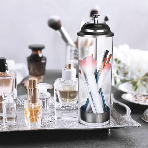 image for Patelai 10.6 Inch Clear Plastic Straw Dispenser and 100 Pcs Drinking S