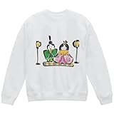 [igsticker] プリント トレーナー 8.8オンス メンズ レディース ユニセックス 長袖 スウェット L サイズ クルーネック 白 ホワイト 012854 ひな祭り 和 節句