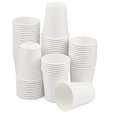 80 Stück 8 Oz Pappbecher, Einwegbecher Papierbecher Teebecher Kaffeebecher Campingbecher für Getränke Mitnehmen, Einweg Becher Papier Partybecher für Heiße und Kalte Getränke (Weiß)