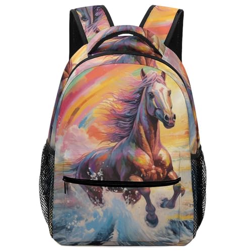 Sac à dos pour garçon art cheval durable et spacieux One Size