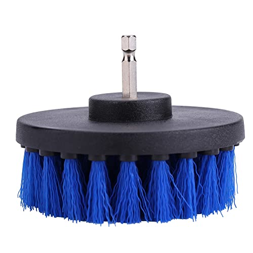 WPKD BLUEIY Drill Brush,4 Inch Drill Power Scrubber,Plastic Scrub Brush,for Cleaning Bathroom,Tile,Carpet,Grout,Kitchen(Blue)