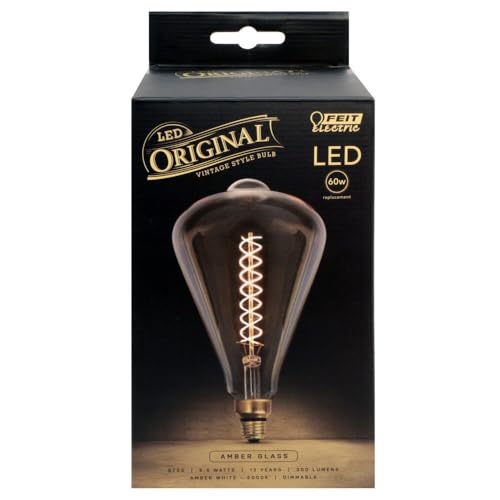 Feit Electric ST52 LED Vintage Exposed Filament Light Bulb, 60W Eq by Feit Electric - Used condition - Image 2