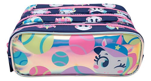 Estojo Triplo Unicórnio Tênis Puket