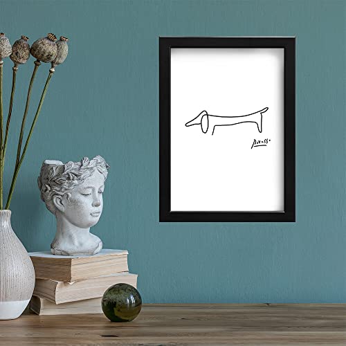 Impression d'art Pablo Picasso Chien saucisse affiche décoration murale noire et blanche - 2