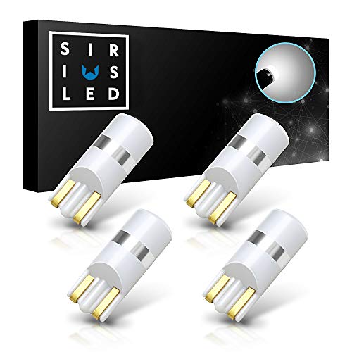 SIRIUSLED AG Super Bright 300 Lumen Ultra Compact LED Interior Light Bulb Size 168 175 194 2825 Pack of 4 Color White
