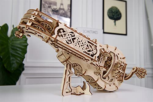 Ugears Mechanical Models 3-D Wooden Puzzle - Mechanical Hurdy-Gurdy Musical Instrument #TOP5