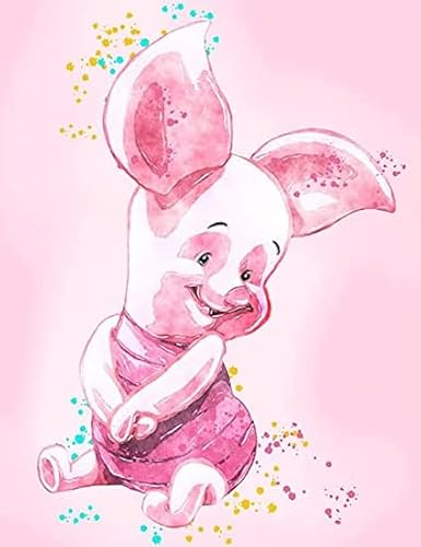 Bogviap Pig Diamond Painting,Pig Diamond Painting Kits For Adults,5D Round Full Drill Pig Diamond Art,Perfect For Relaxation And Home Decor (Pig 12X16Inch) #TOP6