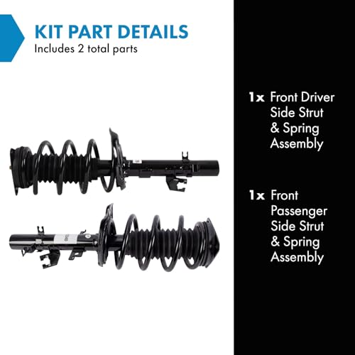 Image of TRQ Front Driver and Passenger Side Strut and Spring Assembly Set Loaded