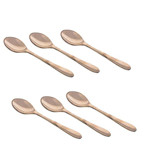 Image of Kansa Royal Spoon for Desert Dishes Tableware 7'' inches (6)
