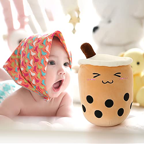 Niuniu Daddy 9.4In Stuffed Boba Plushies Squishy Bubble Tea Plush Toy Pillow Cute Milk Tea Plushie Adorable Cuddle Pillow Food Toy For Baby/Kids/Toddler Great Gift For Birthday/Christmas #TOP6