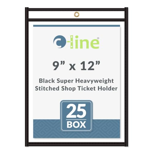 C-Line Stitched Shop Ticket Holders, 9 x 12, 25/Bx (46912)